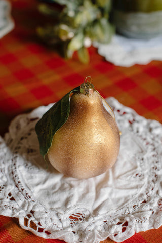 Glass Pear Ornament