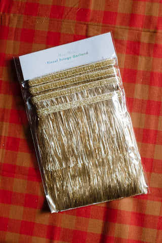 Gold Tinsel Fringe Garland