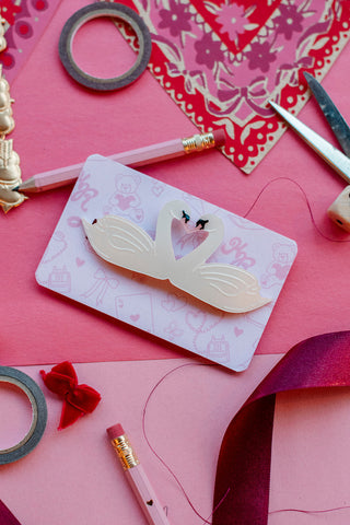 The Swan Kiss Barrette