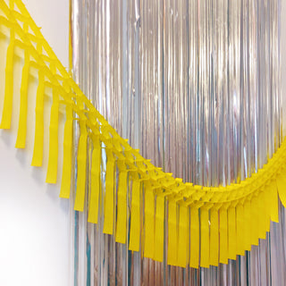 Yellow Fringe Tissue Garland