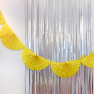 Yellow Fan Tissue Garland