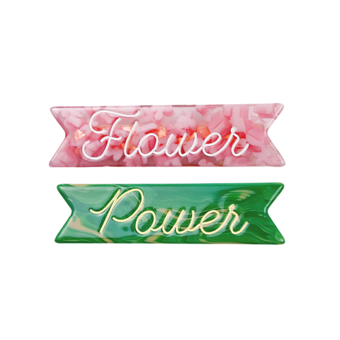 Flower Power Hair Clip Pair