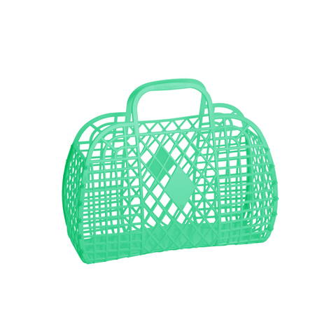 Jelly Retro Basket - Small Green