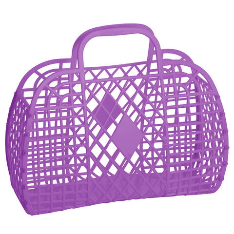 Jelly Retro Basket - Large Purple