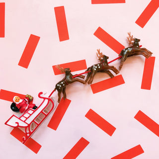 Tiny Santa Sleigh and Reindeer