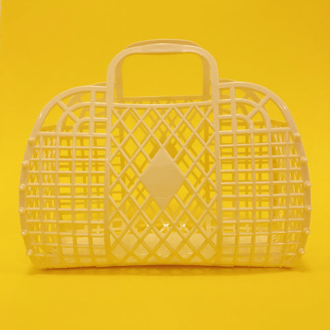 Jelly Retro Basket - Large Yellow