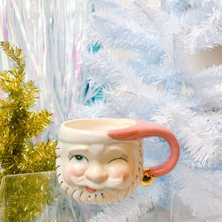 Ceramic Santa Mug - Pink