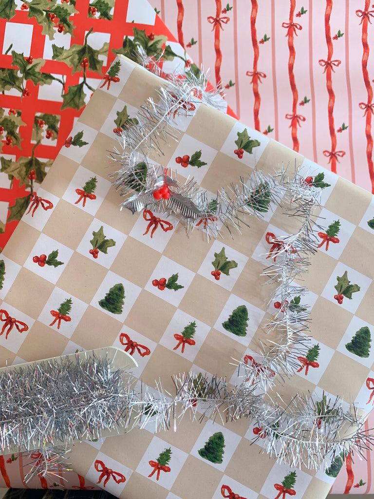 Merry Mini Checkerboard Gift Wrap - Holiday 2021