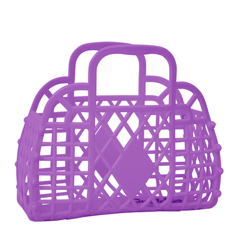 Jelly Retro Basket - Mini 6" Purple