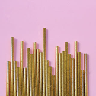 Gold Foil Straws