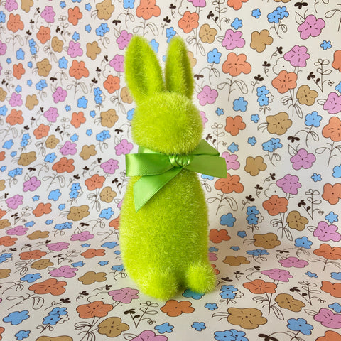Fuzzy Bunny with Bow - Citron