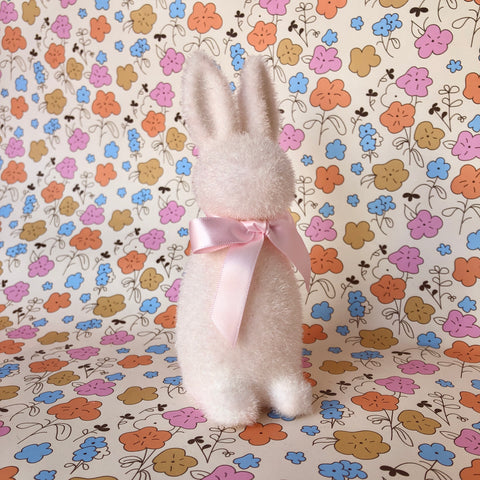 Fuzzy Bunny with Bow - Ballet Pink